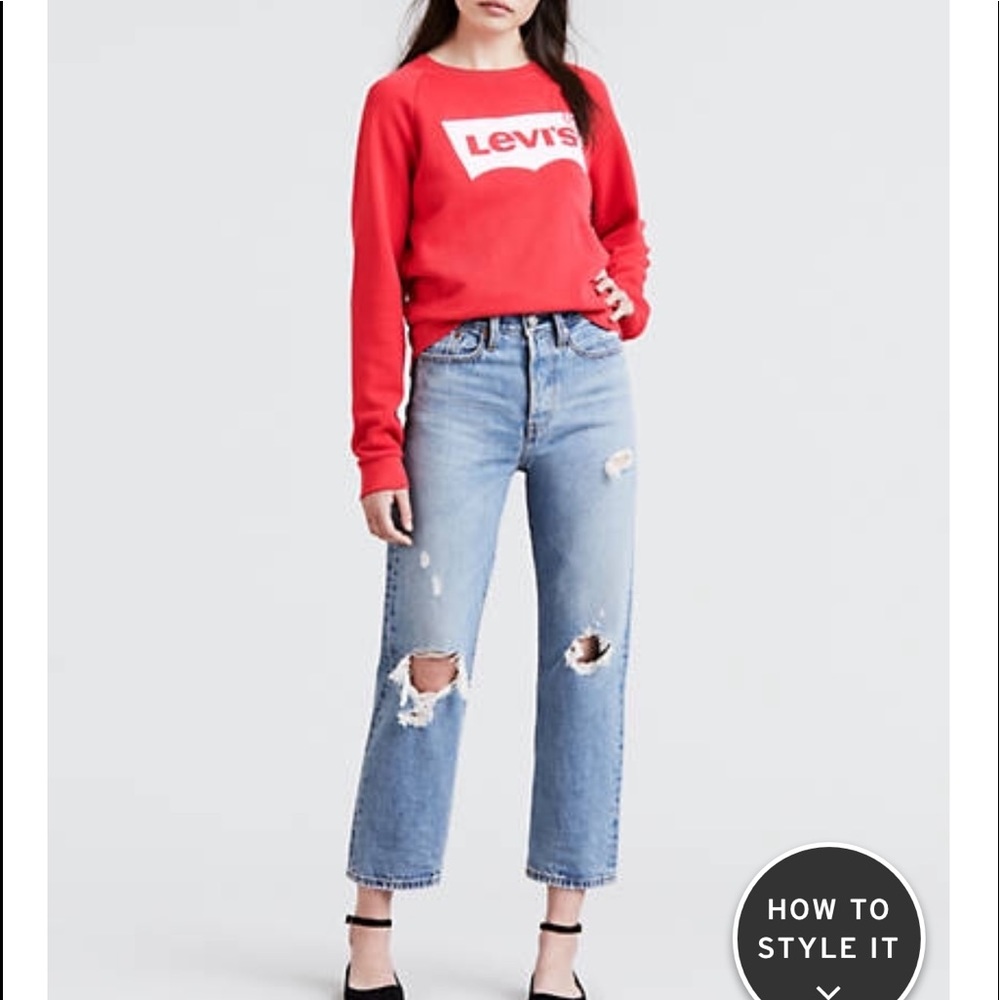 Levi wedgie straight jeans